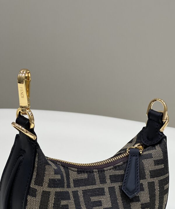 Fendi Nano Fendigraphy coffee Brown leather Charm 80056S