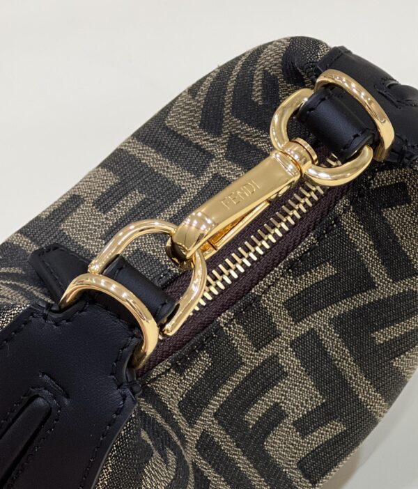 Fendi Nano Fendigraphy coffee Brown leather Charm 80056S