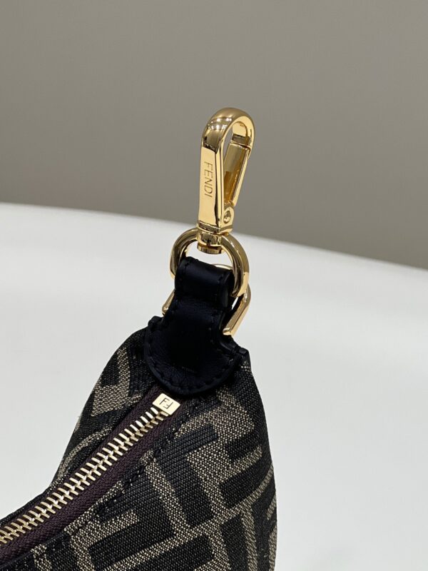 Fendi Nano Fendigraphy coffee Brown leather Charm 80056S