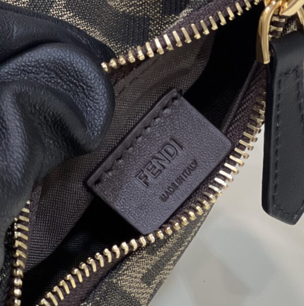 Fendi Nano Fendigraphy coffee Brown leather Charm 80056S